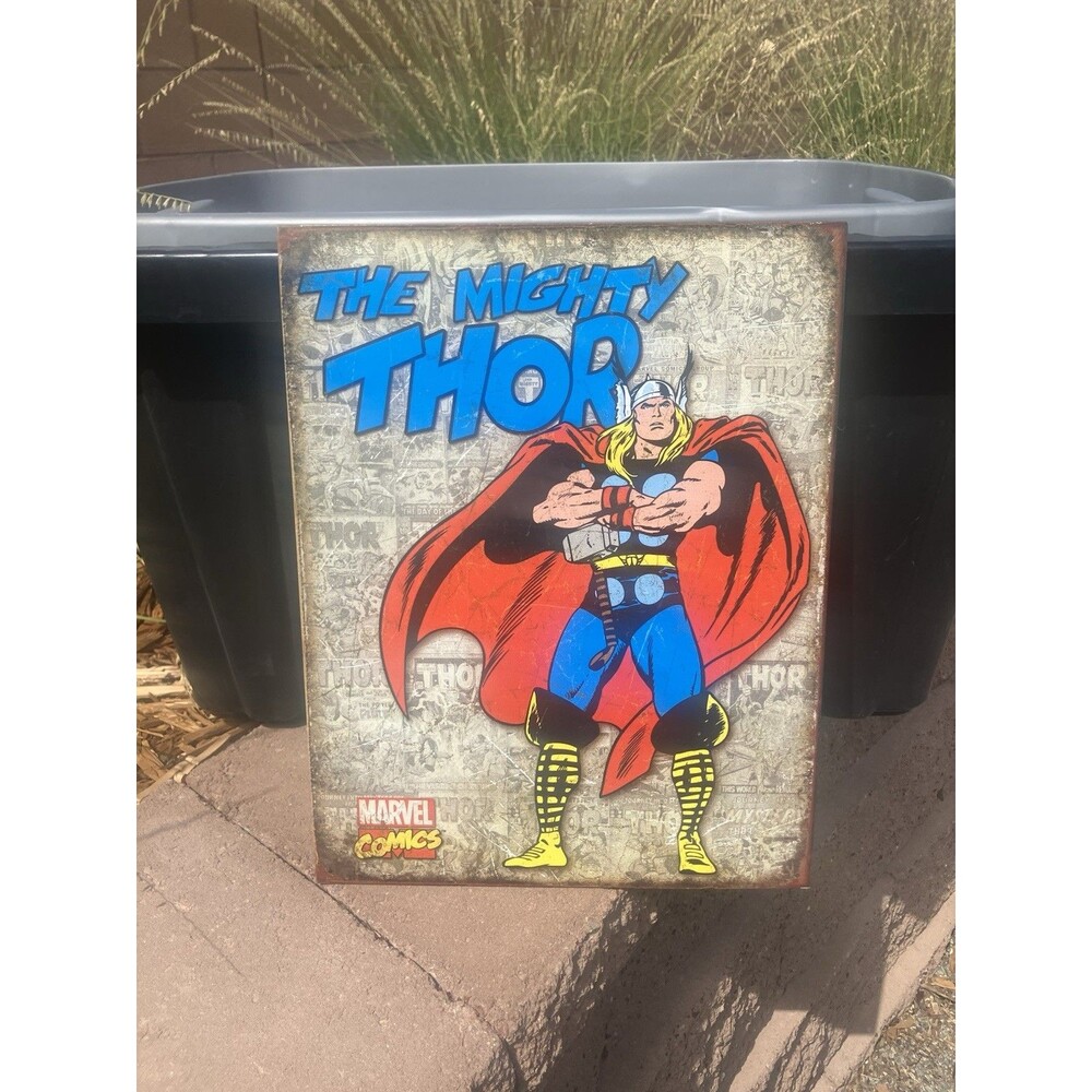 Marvel The Mighty Thor Metal Tin Sign 16”x12” Desperate Enterprises 2012 New